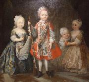 Maria Giovanna Clementi Charles Emmanuel III's children oil on canvas